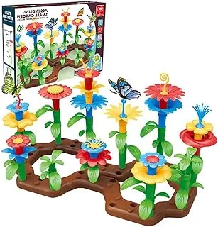 AMERTEER Flower Building Set | Toddler Flower Toy | Flower Garden Building Toy STEM Educational | Toddler Flower Garden Building Toy For Art And Craft Birthday Gift Toy | 76 PCS Flower Building Toy