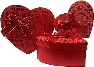 BUY4LESS - 3pcs Gift Boxes heart shape with Ribbon, for Birthday, Christmas, Wedding, Anniversary, Housewarming, Valentine's Day, Mother's Day, Father's Day