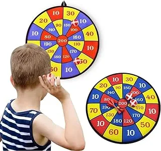 ECVV 28Cm Dart Board Set, Double-Sided Dart Board for Kids with 4Pcs, 2 Sticky Ball and 2 Sticky Dart, Foldable Indoor Outdoor Party Safe Dart Game Toy Sports Gifts for 3-12 Boys Kids Adult