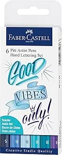 FABER-CASTELL Pitt Artist Hand Lettering - Wallet of 6 - Blues