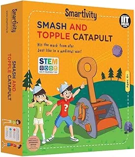 Smartivity Smash and Topple Catapult STEM Educational DIY Toy, Multi-Colour