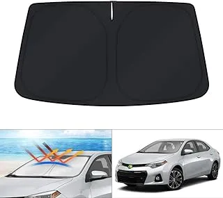 KUST Custom Fit Windshield Sun Shade for Toyota Corolla 2014 2015 2016 2017 2018 2019 Window Shade Foldable Sun Visor Protector Blocks UV Rays Keep Your Car Cooler