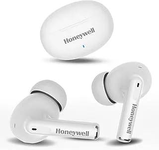 Honeywell Moxie V1200 Bluetooth TWS Earbuds with 26H of Playtime, Type C Fast Charging, IPx4 Water Resistant, Bluetooth V5.3, 13mm*2 Drivers, Voice Assistant, 2 Years Manufacturer Warranty - White