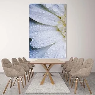 Pearls On Petales, Canvas wall art painting, White, Canvas, 1 Piece, 75 x 100 cm By(BPA®)