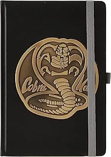 Cobra Kai A5 Faux Leather Notebook with Metal Badge Design - Official Merchandise