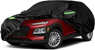 Waterproof Car Covers Replace for 2018-2023 Hyundai Kona, 6 Layers All Weather Custom-fit Car Cover with Zipper Door for Snow Rain Dust Hail Protection