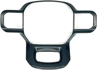 Keptrim for F-150 ABS Carbon Fiber Steering Wheel Cover Trim for 2021 2022 Ford F150, for 2022 Expedition, 1pc