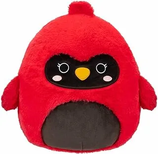 Squishmallows Fuzzamallow Cazlan Red Cardinal Soft Toy, 30 cm Size