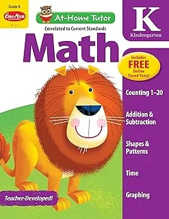 At-Home Tutor: Math, Kindergarten Workbook