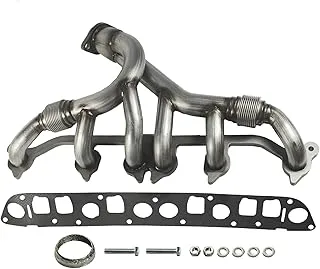 JDMSPEED New Stainless Steel Exhaust Manifold & Gasket Kit Replacement For Grand Cherokee Wrangler 4.0L Replacement For Jeeps Select 1991-1999 (4.0L Engine Only) Replaces 33007072, 4883385