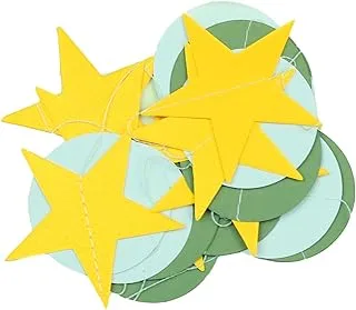 Italo Star and Round Shaped Banner for Decoration, Yellow