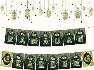 Bpa Ramadan Kareem Banner, 10-Feet Length, Black/Gold