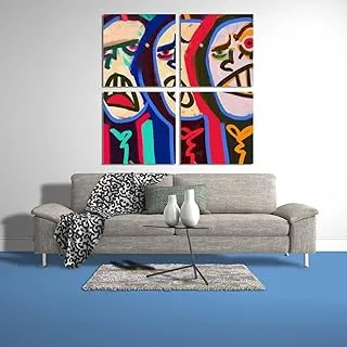 Who Is What ?, Canvas wall art, Multicolour, Canvas, 4 Pieces, 40 x 40 By(BPA®)