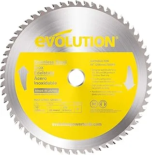 Evolution Power Tools 10BLADESSN Stainless Steel Cutting Saw Blade, 10-Inch x 66-Tooth, Yellow