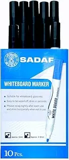 Sadaf BRF7374 Whiteboard Marker 10-Pieces, Black