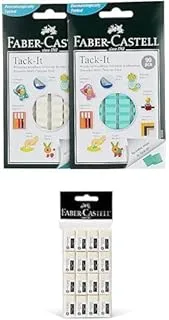 Faber-castell reusable tack it green/white pack of 2 + ERASER SMALL POLY BAG OF 16PC