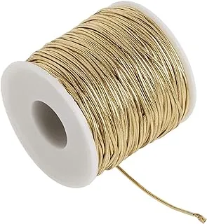 Morex Ribbon 1318/50-634 Stretch Cord Polyester Ribbon, 50 yd, Gold