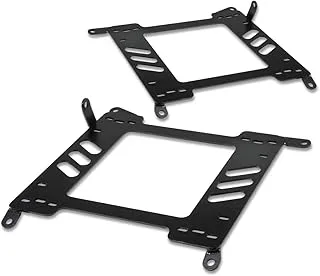 DNA MOTORING SBK-001 Pair of Racing Bucket Seat Mounting Brackets Compatible with 00-06 Sentra Maxima, Left & Right, Black