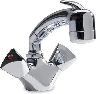 Ambassador Marine Trinidad- Head/Shower Combo Faucet (Small Chrome Sprayer - No Hook, 6-Feet Black Rubber Hose), Chrome