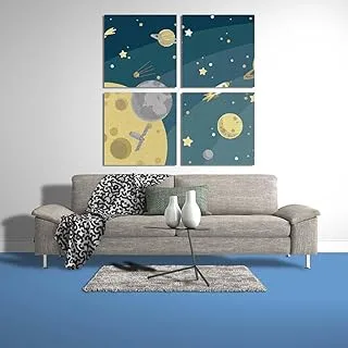 Space Exploring, Canvas wall art, Multicolour, Canvas, 4 Pieces, 30 x 30 By(BPA®)