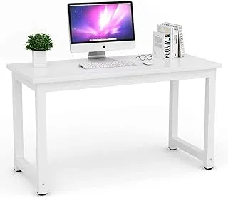 مكتب كمبيوتر Mahmayi Modern Stylish Workstation للمنزل والمكتب وغرفة المعيشة - طاولة الدراسة - أثاث المكاتب - 120 × 60 سم - أبيض