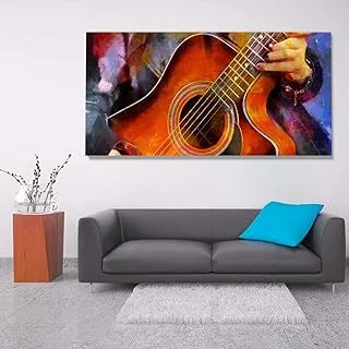 Ohh my guittare, Canvas wall art, Multicolour, Canvas, 1 Piece, 100 x 50 cm By(BPA®)