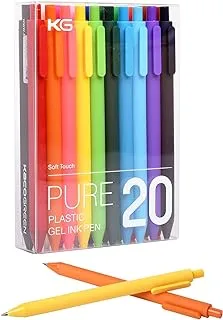 Retractable Gel Pens, 20 Assorted Colors