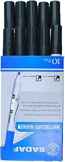 Sadaf BRF7497 Whiteboard Marker 10-Pieces, Black