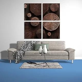 Very Fine Details, Canvas wall art, Multicolour, Canvas, 4 Pieces, 40 x 40 By(BPA®)