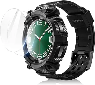 حافظة SUPCASE [سلسلة Unicorn Beetle Pro] لساعة Galaxy Watch 6 الكلاسيكية مقاس 47 مم إصدار 2023، [عبوة من قطعتين واقي شاشة] حافظة واقية متينة مع أشرطة حزام - أسود