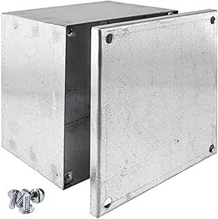 Royal Apex Metal Adaptable Plain Galvanished Electronic Project Junction Enclosure Box BS4568 for Commercial,Industrial Use Etc (100X100X50MM)