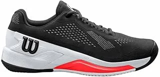 Wilson Men's Rush Pro 4.0 Tennis Shoe, Black White Poppy Red, 9.5 UK