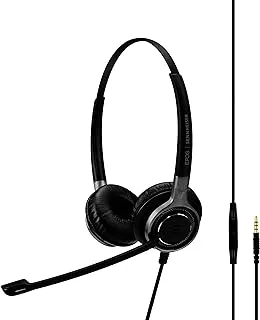 Sennheiser SC 665 (507256) - Double-Sided Business Headset | For Mobile Phone and Tablet Connection | with HD Sound & Ultra Noise-Cancelling Microphone (Black)