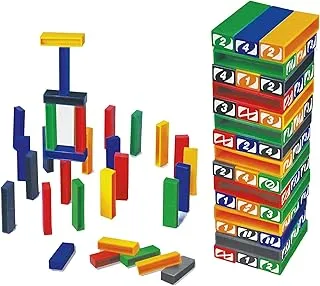 UKR Domino Stacking Game Blocks Tower Building Game 120pcs Blocks Balancing Pulling Block