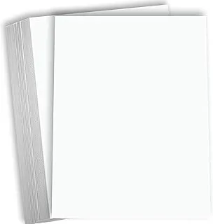 ورق سميك من الورق الأبيض BPA، غلاف بطاقات فارغ ثقيل الوزن 50 حزمة بيضاء، 8.5 × 11 بوصة