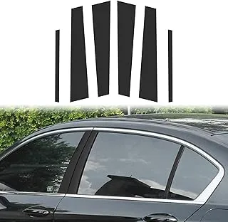 TOMALL 6pcs Car Window Pillar Post Vinyl Stickers Compatible with Honda Accord Sedan 2013-2017 Auto Overlay Wrap Trim Sticker for Car Exterior Accessories Modification Decoration (Matte Black)