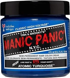 MANIC PANIC Semi Permanent Hair Color Cream Atomic Turquoise, 4Oz