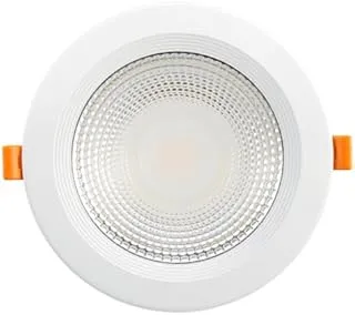 VMAX 131X67 mm COB LED Round Panel Light - 10 W, 2KV | 900 Lm Ceiling LED Down Light for Indoor | Energy Saving LED Spotlight White