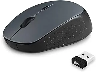 elevn ergo11e 2.4GHz Premium Wireless Optical Mouse for Laptop, Desktop, PC, MacBook, 1600 CPI Optical Tracking, Wireless Optical Mouse - Black
