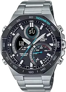 Casio Edifice Men's Watch - ECB-950DB-1ADF Black Dial, Silver Band