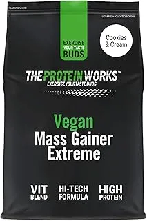 Protein Works - Vegan Mass Gainer Extreme | High Calorie Protein Powder | Weight Gainer | Vitamins & Minerals | Cookies 'n' Cream | 1 kg