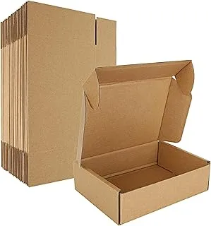 10 PACK Double Wall Shipping Boxes 10 x10 x 3 Inches (27x27x7CM) Small Carton Cardboard Boxes for Mailing, Packaging, Shipping E-Commerce Packages, Gift Box - 10 Pack