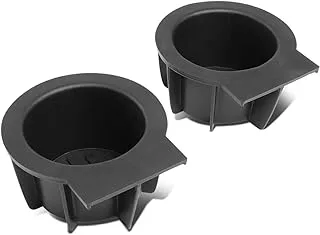 DNA Motoring ZTL-Y-0046 Front Center Floor Console Cup Holder Inserts Replacement Compatible with 09-14 F150 Without Flow Through Center Console, Black