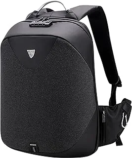 Arctic Hunter Semi Hard Durable Polyester Travel Backpack – 23L Backpack with Built in USB Port and TSA Lock, B00208 (Black)