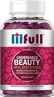 Lilfull Hair Skin Nail Vitamins - Extra Strength 150 Softgels, 20+ Ingredients Advanced Formula for Hair Growth Strength, Glowing Skin, Nail Health, and Energy Metabolism Support | Non-GMO Gluten-Free