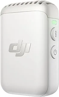 DJI Mic 2 Transmitter (Pearl White), Wireless Microphone with Intelligent Noise Cancelling, 14-Hour Internal Recording, 6-Hour Battery, Magnetic Attachment, Bluetooth Microphone, YouTube, Vlogs