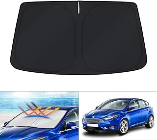 KUST Custom Fit Windshield Sun Shade for Ford Focus 2012-2018 Hatchback Accessories Window Shade Foldable Sun Visor Protector Blocks UV Rays Keep Your Car Cooler