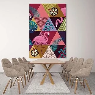 Triangles Gala With Animation, Canvas wall art painting, Multicolour, Canvas, 1 Piece, 75 x 100 cm By(BPA®)