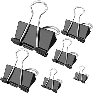 Bulldog Foldback Binder Clips Paper Clamp 100pcs - 6 Sizes 15mm 19mm 25mm 32mm 41mm 51mm