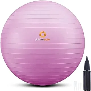 Primasole Exercise Ball for Balance Stability Fitness Workout Yoga Pilates at Home Office & Gym with Inflator Pump